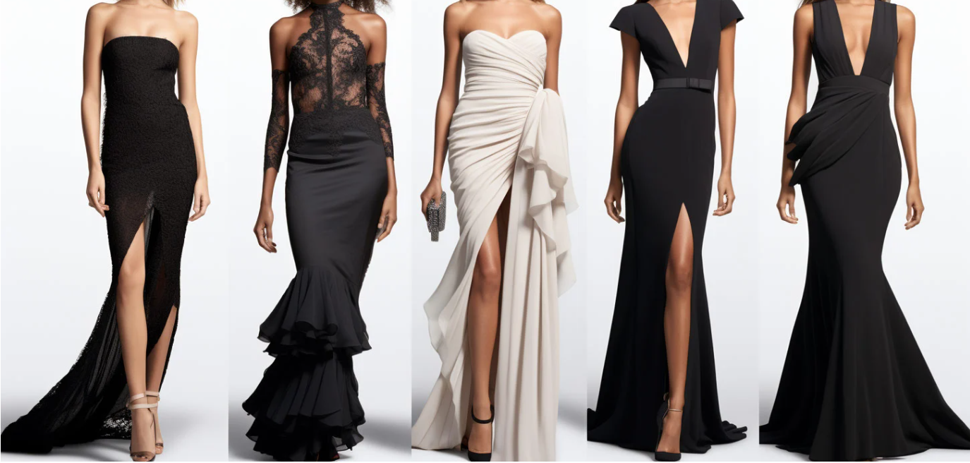 Haute couture dresses